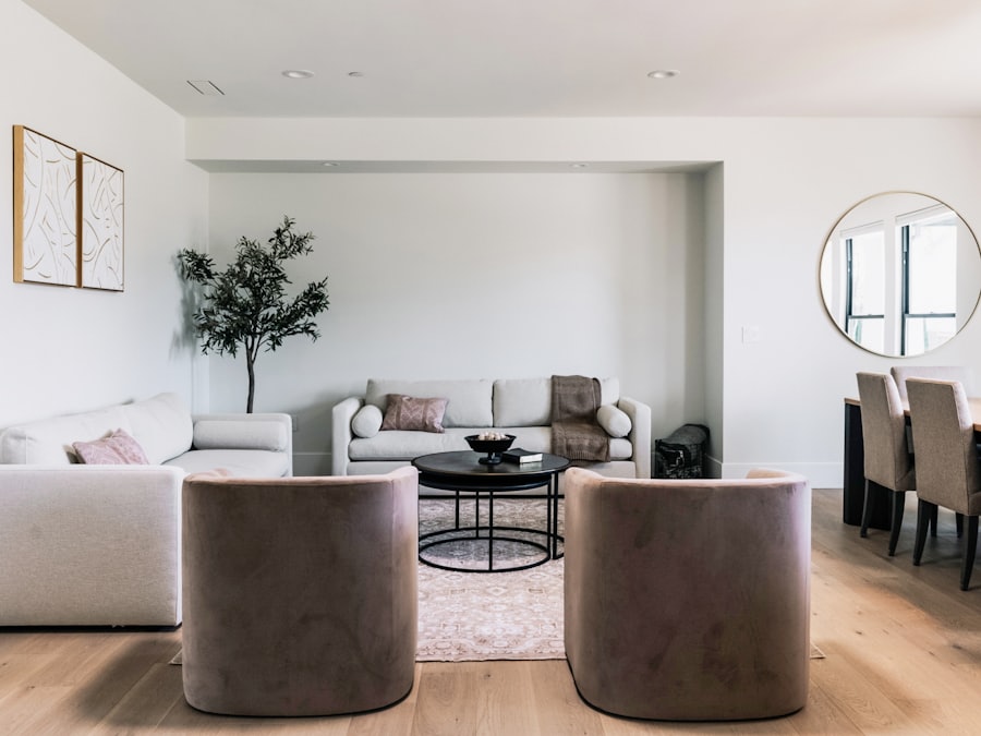 Minimal living room from the Studio Aveline portfolio