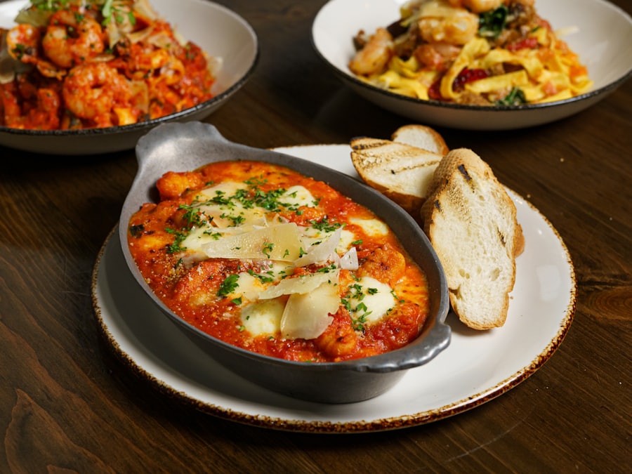 Pasta dish plated for the Osteria Fiora reservation site